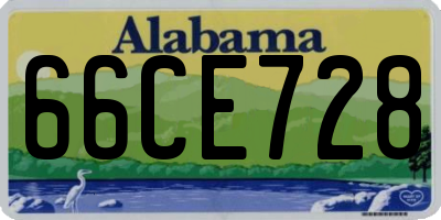 AL license plate 66CE728