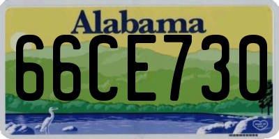 AL license plate 66CE730
