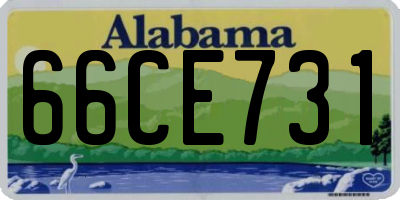 AL license plate 66CE731