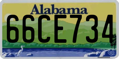 AL license plate 66CE734