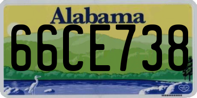 AL license plate 66CE738