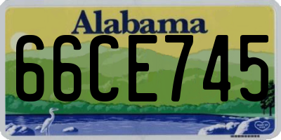 AL license plate 66CE745