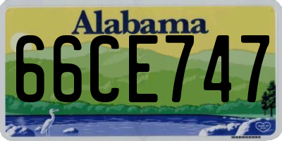 AL license plate 66CE747