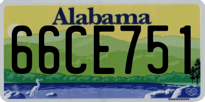 AL license plate 66CE751