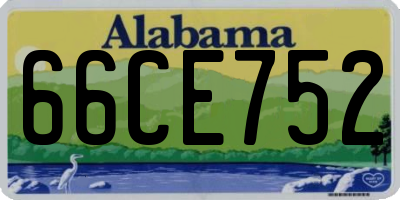AL license plate 66CE752