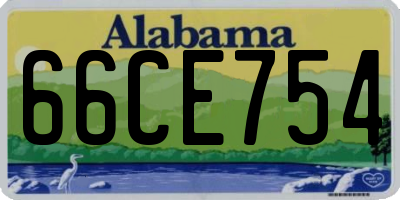 AL license plate 66CE754