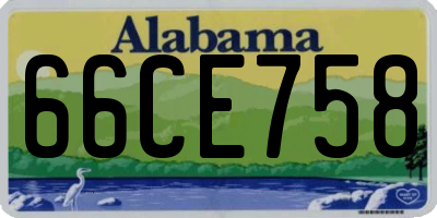 AL license plate 66CE758