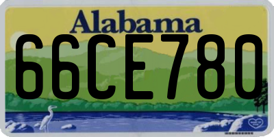 AL license plate 66CE780