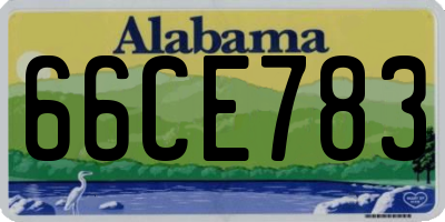AL license plate 66CE783