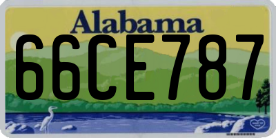 AL license plate 66CE787