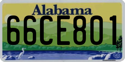 AL license plate 66CE801