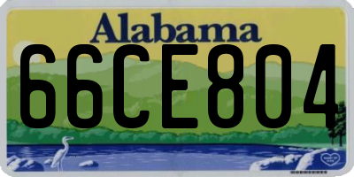 AL license plate 66CE804