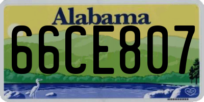 AL license plate 66CE807