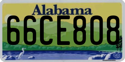 AL license plate 66CE808