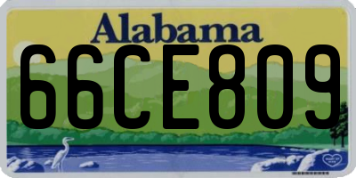 AL license plate 66CE809