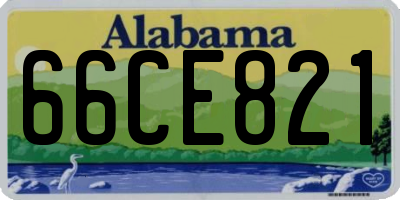 AL license plate 66CE821