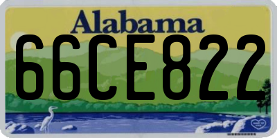 AL license plate 66CE822