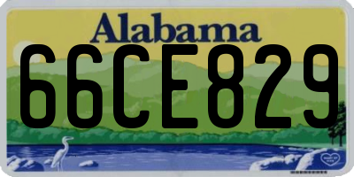 AL license plate 66CE829