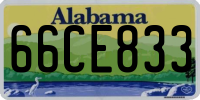AL license plate 66CE833