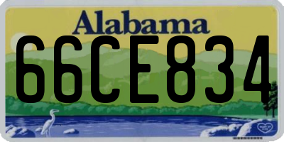 AL license plate 66CE834