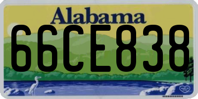 AL license plate 66CE838