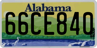 AL license plate 66CE840