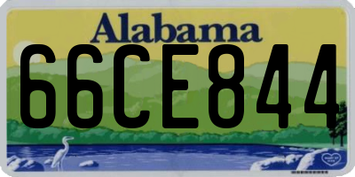AL license plate 66CE844