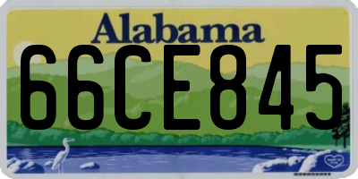 AL license plate 66CE845