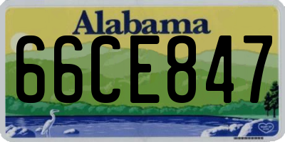AL license plate 66CE847