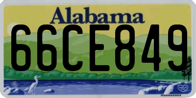 AL license plate 66CE849