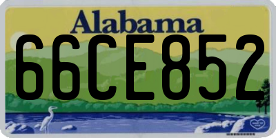 AL license plate 66CE852