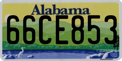 AL license plate 66CE853