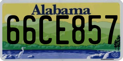 AL license plate 66CE857