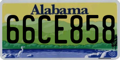 AL license plate 66CE858