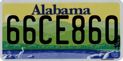 AL license plate 66CE860