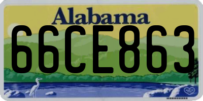 AL license plate 66CE863