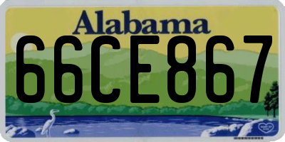 AL license plate 66CE867