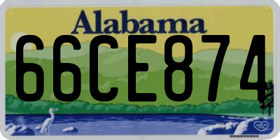 AL license plate 66CE874