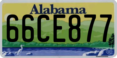 AL license plate 66CE877