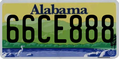 AL license plate 66CE888