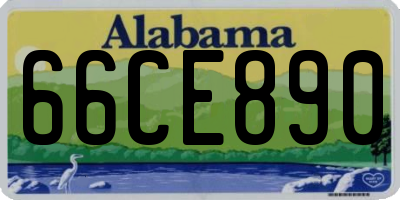 AL license plate 66CE890