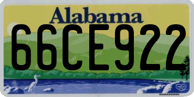 AL license plate 66CE922