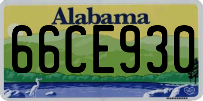 AL license plate 66CE930