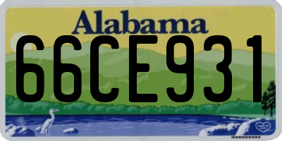 AL license plate 66CE931