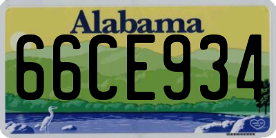 AL license plate 66CE934