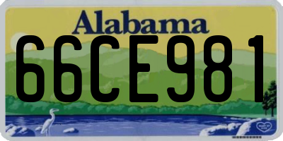 AL license plate 66CE981