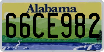 AL license plate 66CE982