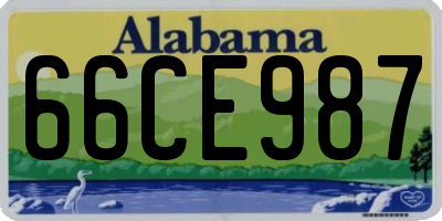 AL license plate 66CE987