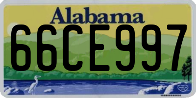 AL license plate 66CE997