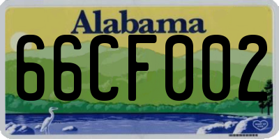 AL license plate 66CF002